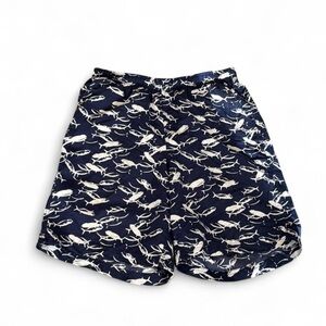 L.L. Bean Men's Shorts in Navy with Shark Pattern